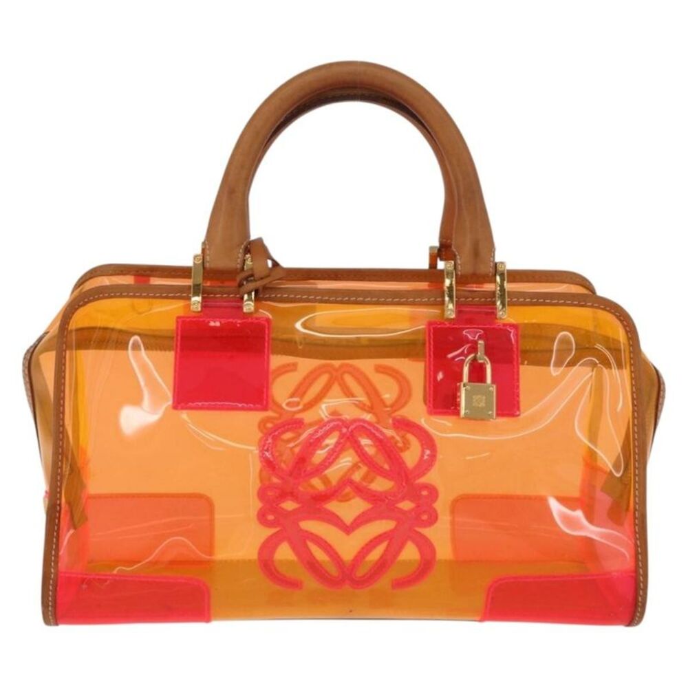 Loewe Amazona Pvc Orange Plastic_Glass Handbag